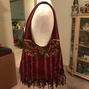 Altiplano Vintage‎ Cotton Bag Embroidered Handmade Autumn Colors